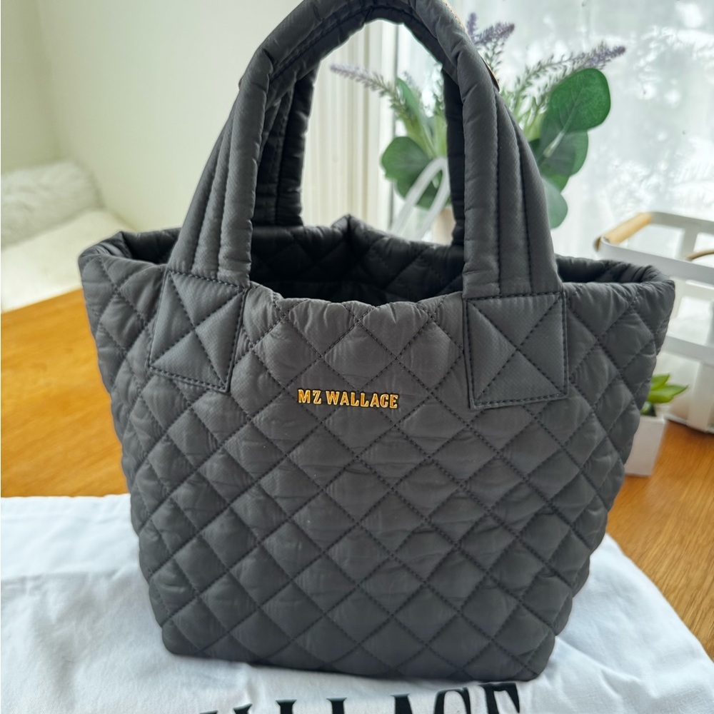 MZ Wallace Charcoal Quilted Tote - Picture 3 of 16